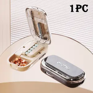 Adjustable Pill Cutter Splitter for Tiny and Small Tablets, Cutting into Pills to 1/2 and 1/4, with Precise Alignment Functionality, Medicine Organizer