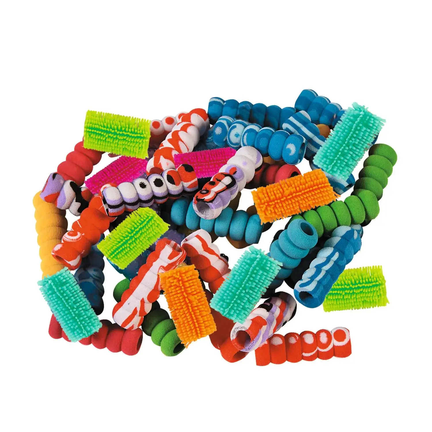 1 1/2" Bulk 144 Pc. Fun Textures Foam Pencil Grip Assortment