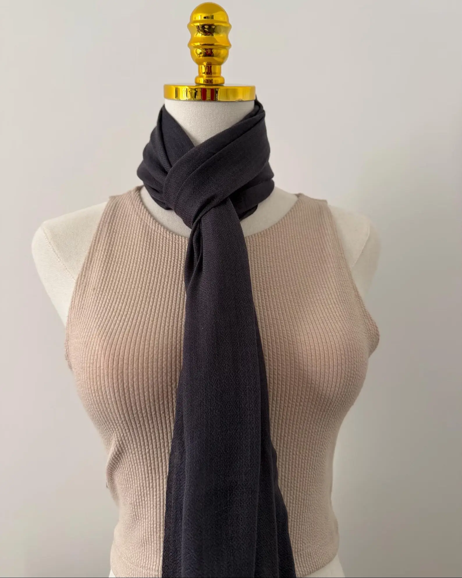 Authentic Kashmiri Pashmina Shawl – Dark Gray | 100% Handwoven, Featherlight & Ultra Soft