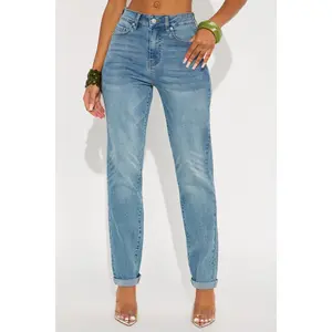 Tall Clara Super Stretch Sculpting Mom Jeans - Medium Wash