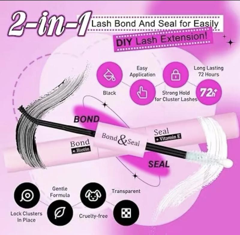 DlY Eyelash Extension Kit Summer Style 320 Pcs 40D Curl Clusters Individual False Eyelashes, Mixed 9-1ómm, with LashBond & Seal, Eyelash Tweezers, Eyelash Remover, Eye Makeup Enhancement Products, DlY Lash Extensions at Home, Mother's Day Gift Cosmetic