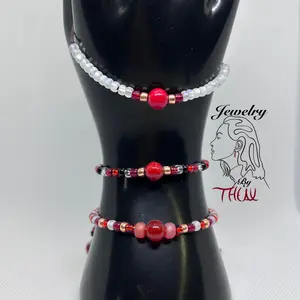 Ruby Red Adjustable Bracelets