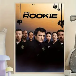 2D Flat 2D FlatUnframed "The Rookie" TV Show Canvas Wall Art, 15.75x23.6 inch, Classic Retro Style, Perfect for Living Room, Office, or Bedroom Decor, Ideal Gift, Living Room Art, Classic Style Poster, Canvas Print, TV Show Wall Decor