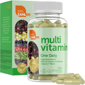 Zahler One Daily Vegan Multivitamins for Women & Men 60 Count Kosher Vegan Multivitamin Essential Vitamins & Minerals with Whole Food Spectra Blend Vegetarian and Vegan Vitamins for Adults - Healthcare