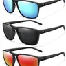 Unisex Polarized Sunglasses, Square Frame + Mirrored Polarized Lens, Outdoor Sports Eyewear for Cycling, Running, Fishing, Driving
