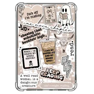 Beige Checkered Cardstock Clear Case Insert for Kindle | Neutral Colors Sticker Insert | Kindle Decor | Book Lover Gift | Bookish Stickers for Kindle | Booktok Smartphone Aesthetic Cover