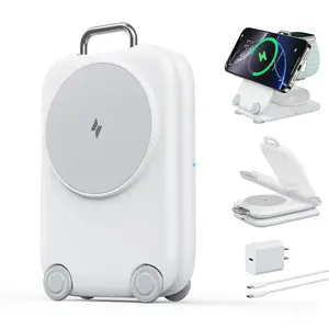 【Mother's Day Gift】2026 6-in-1 Portable Fast Wireless Charging StationMagnetic 3-in-1 Travel Charging Stand for Apple Devices, compatible with iPhone 16/15/14/13/12 Pro Max/Plus, Apple Watch, and AirPods 4/3/2 Pro