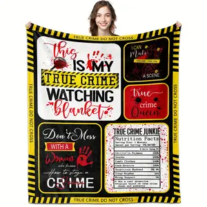 Real Crime Gift Blanket, Serial Killer Gift, Real Crime Unisex Gift, Detective Scene Throw Blanket, Sofa Blanket, Couch Cover