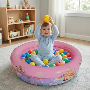 90cm Round Inflatable Pool for Kids, Family Fun Summer Splash Pad, Beach & Home Use, Enjoy Endless Playtime with Your Children