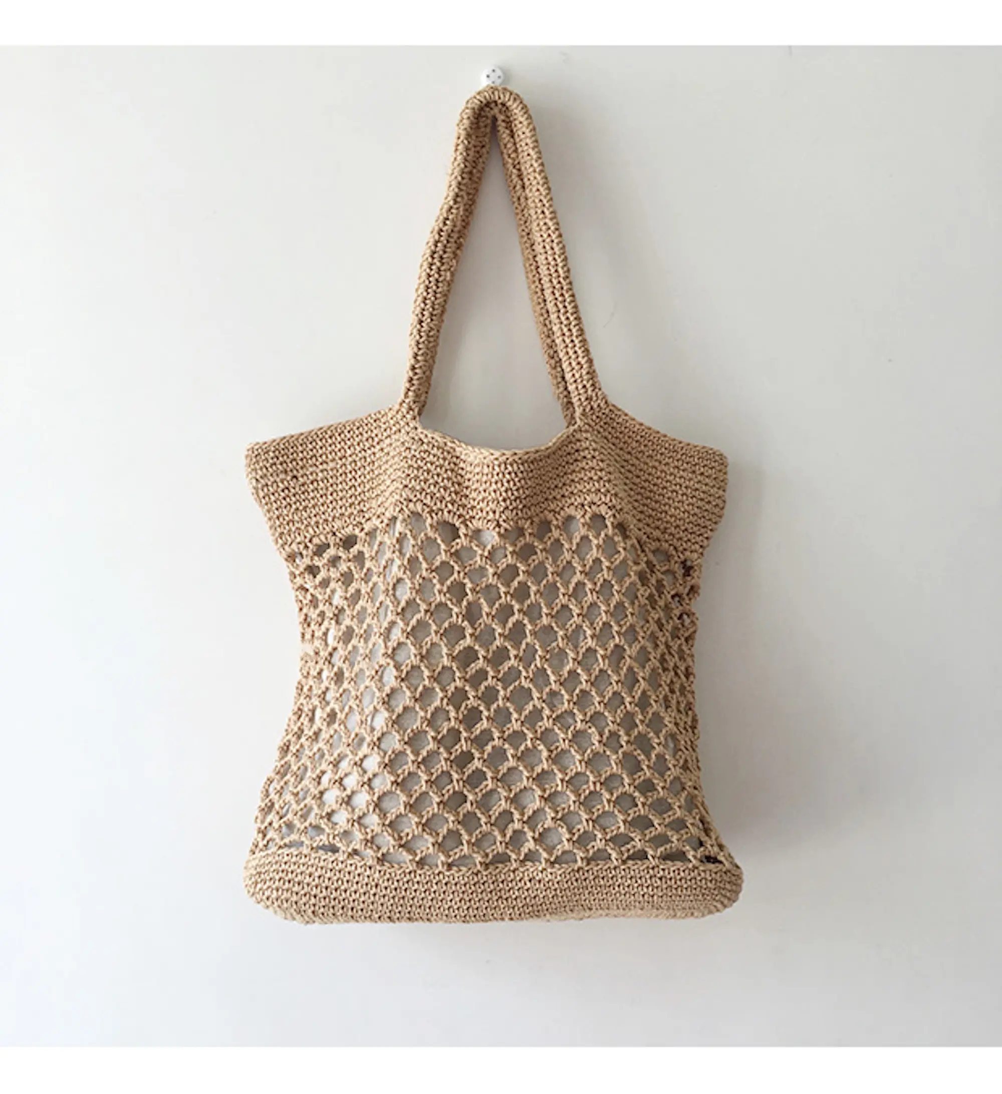 Elena Handbags Retro Cotton Knitted Shoulder Bag