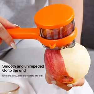 1PC 2-in-1 Multi-functional Fruit and Vegetable Peeler with Serrated Stainless Steel Blades and an Internal PET Storage Box. Utensils 1Pc/Orange Kitchen