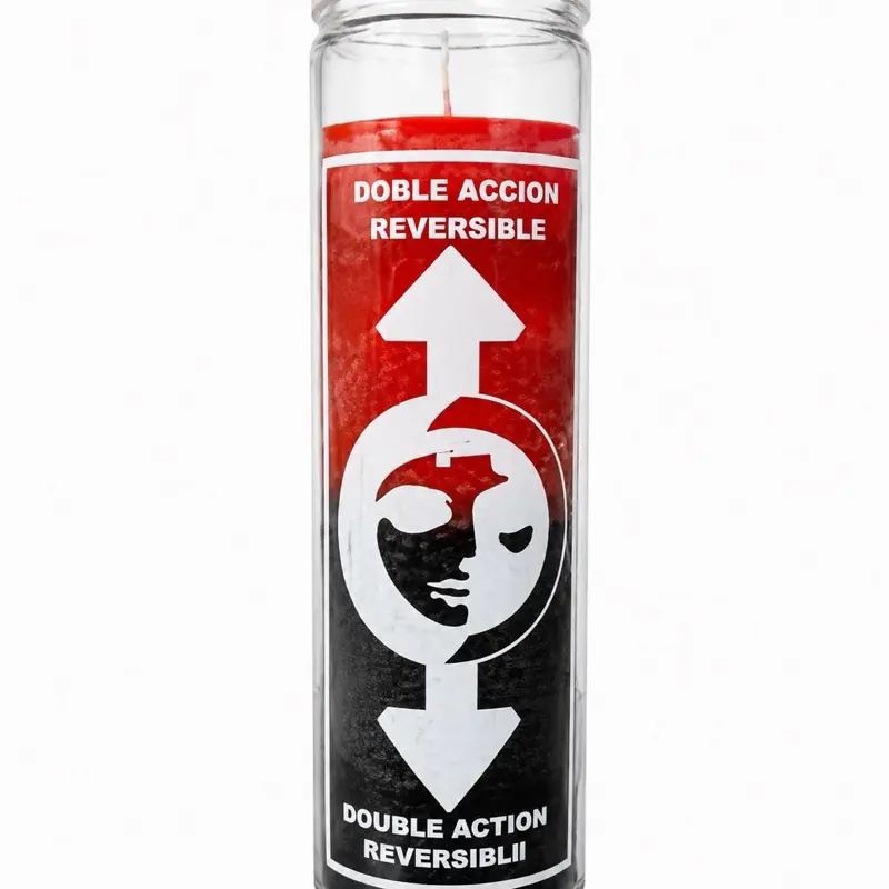 Double-Action Reversing 7-Day Spiritual Candle – Red & Black