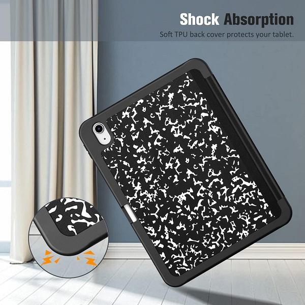 Fintie SlimShell Case for 2025 iPad A16 11th Gen & iPad 10th Gen w/ Soft TPU Back, Built-in Pencil Holder, Auto-Wake/Sleep, iPad Cover in Composition