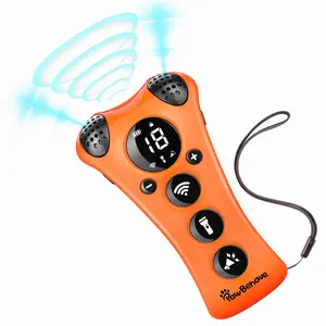 Adjustable Ultrasonic Dog Trainer – World's First Variable Frequency Pet Behavior Corrector with 10 Level Ultra Sound, 18 Dog Whistles, Anti-Bark Flashlight, Humane Dog Deterrent