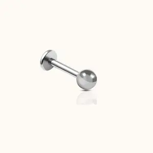 Ball Threadless Labret Flat Back Earring