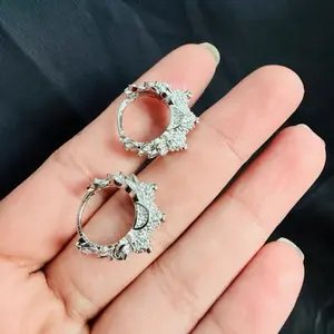 Silver Ad Stone Traditional Madwadi Earrings for Women Elegant and Classic Design Perfect for Any Occasion