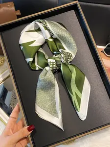 Fashion Floral Print Scarf for Women, Elegant Accessory for Everyday Use, Perfect Headband for Valentine's Day