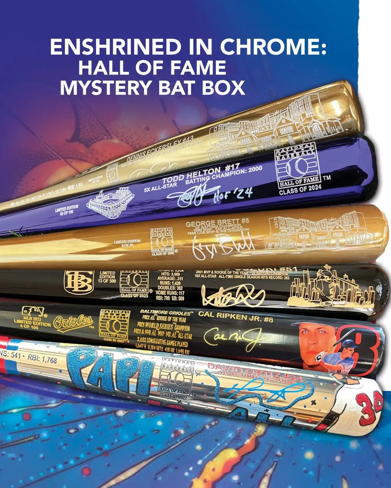 Big Time Bats Enshrined in Chrome