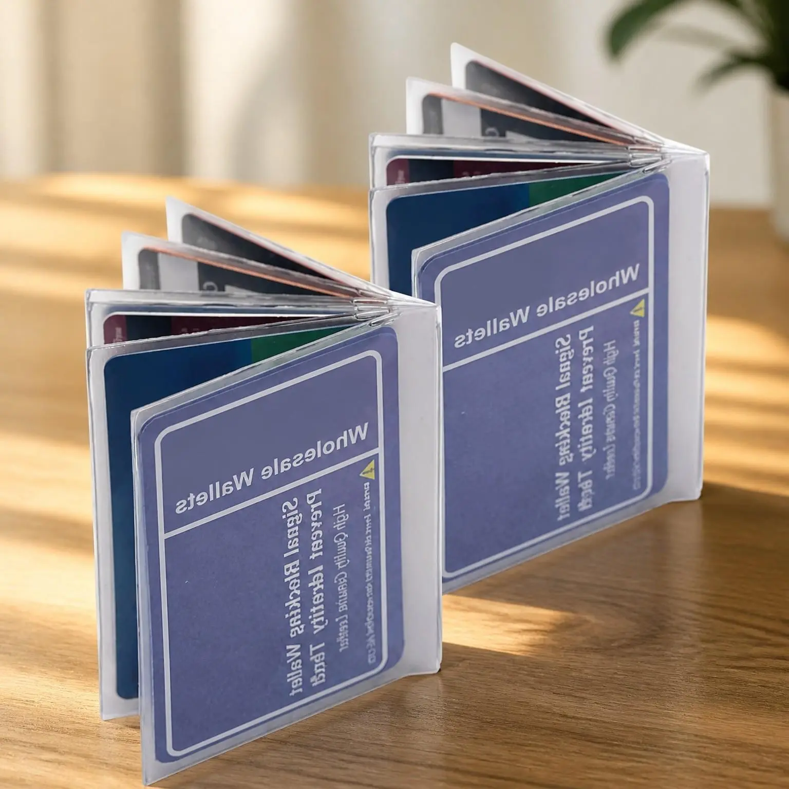 Set of 2 Heavy Duty Vinyl 6-Page Inserts for Bifold or Trifold Wallets