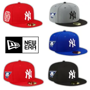 New Era MLB Fitted Snapback Adjustable Flat Bill Hat – LA Dodgers NY Yankees White Sox Cardinals Nationals Pirates Braves Guardians – High Crown Structured Baseball Cap, Authentic Team Logo, Streetwear Hip Hop Style, Unisex USA Trend