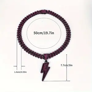 [1 Cool Lightning Necklace] 1pc Lightning Necklace, Niche Design Cool Lightning Pendant