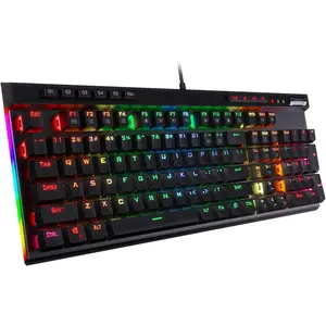 K580 VATA RGB LED Backlit Mechanical Gaming Keyboard with Macro  & Dedicated Media Controls, Hot-Swappable Socket, Onboard Macro Recording (Blue Switches)