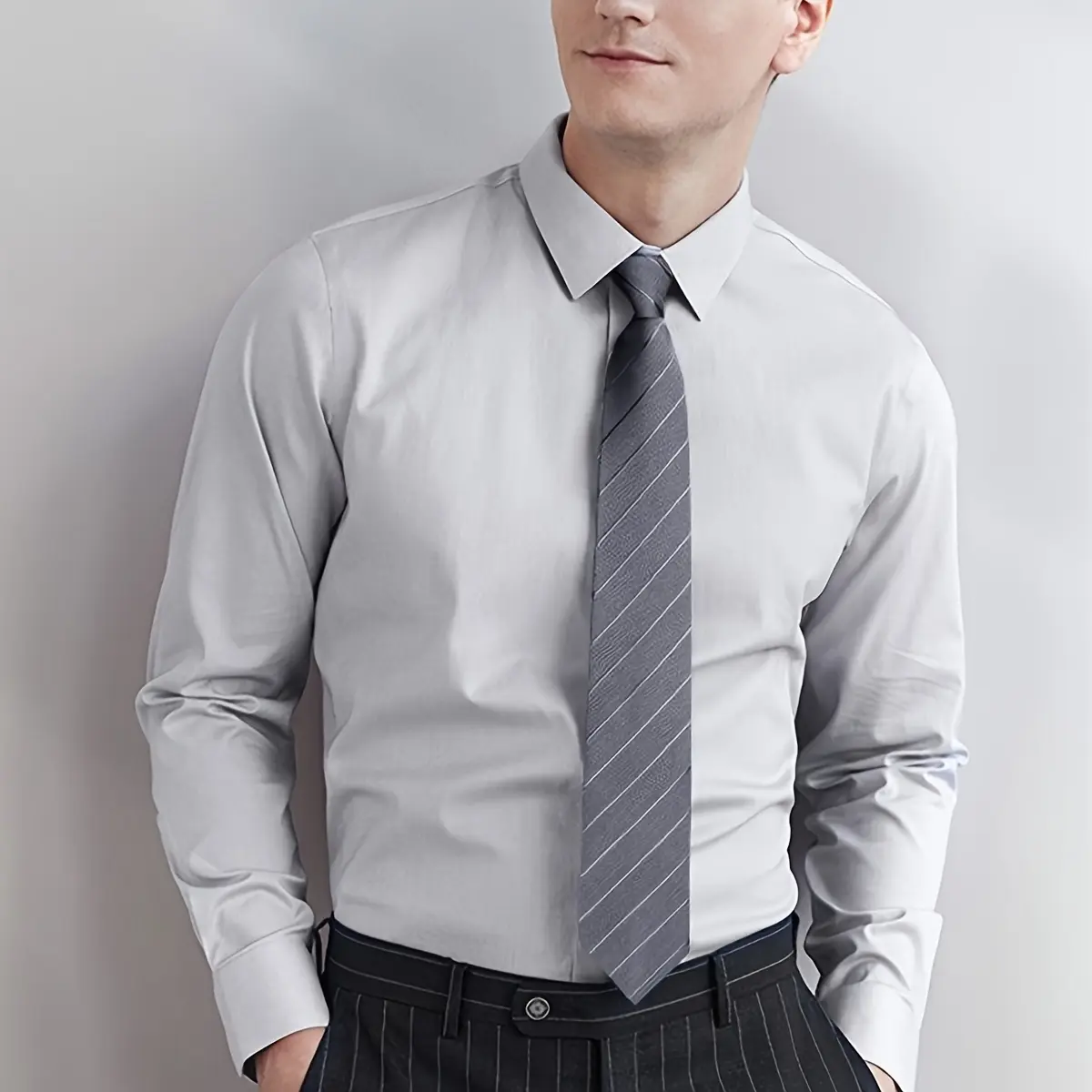 3-Pack Men's 1200-Needle Solid Color Polyester Zipper Stripe Tie Set, Classic Retro Business Versatile Tie Suitable for Work, Interviews, Banquets, etc., Black, Gray, Navy Blue, Dark Red Tie is an Ideal Gift for Male Friends Casual Elegant Tie