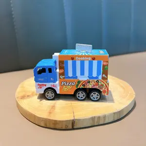 1pc Pull-Back Design Food Truck Toy Car, Fast Food Truck Learning Toy,No Batteries Needed,Birthday Party Favors,Classroom Rewards,Pretend Play Toy