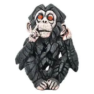 360 stand Artistic Stone Resin Thinking Chimpanzee Statue - 1-Piece Wilderness Ornament, Home Decor Sculpture, Ideal Decoration Gift for Home Supplies, Gifts
