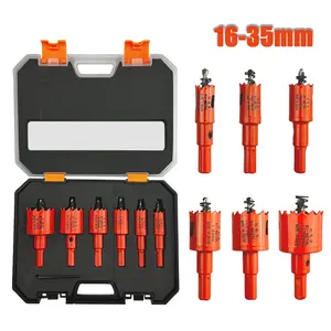 6pcs 16-35mm M42 Bi-Metal Drill Bit HSS Steel Drilling Hole Saw Drill Bit Carpentry Wood Drilling Crown For Metal Aluminum Iron