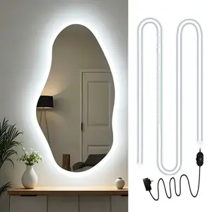 16.4ft Dimmable Cool White Silicone Strip Lights 6500K for Mirror Makeup