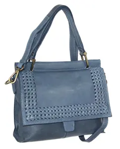 Nino Bossi Handbags Nino Bossi Alexis Leather Satchel Blue