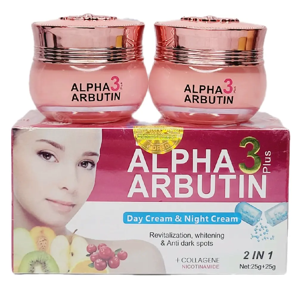Alpha 3 Plus Day & Night Face Cream with Alpha Arbutin & Niacinamide – 2-in-1, 25g + 25g