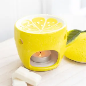 Lemon Tealight Wax Warmer - High Quality Wax Warmers for Wax Melts, Compatible with illuminatedbymia Gel Wax Melts, Decorative Wax Warmers for Wax Melts