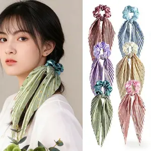 6-Pack Silk Bow Hair Ties, Soft & Comfortable Elegant Hair Accessories, Multiple Colors for All Hairstyles, Versatile for Everyday Wear & Parties