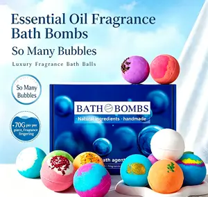 12-pack children's bath ball gift set, suitable for adults and children, ocean bath salt ball, fragrance cleanses the body, repairs the skin, and cleanses the skin