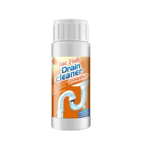 Powerful drain cleaner powder quickly dissolves blockages in kitchen sinks, toilets, floor drains, and bathtubs