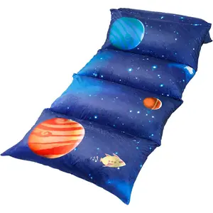 Floor Pillow Case - Reading & TV Recliner & Reading Pillow - Sleepover Lounger & Toddler Couch & Nap Mat - Galaxy Space Print Floor Mat for Ground Sleeping - Galaxy Blue, King