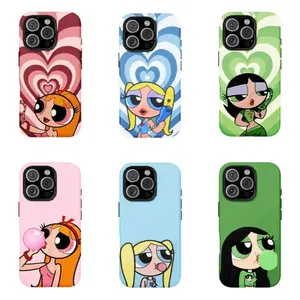 Powerpuff Girls Vibrant Cartoon Tough Phone Case Compatible for Teens & Fashion Lovers anime cover for iPhone 17 16 15 14 13 12 11