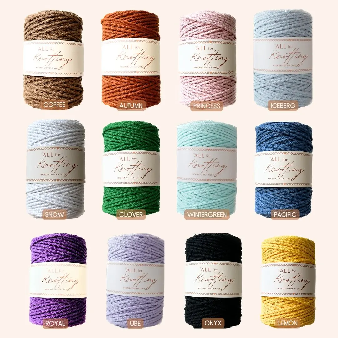 AFK Braided Cord | Macrame Cotton Cord | 39 Beautiful Colors