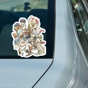 Witch Hat Atelier Group Vinyl Sticker, Coco Qifrey Cozy Scene Sticker, Manga Fantasy Anime Laptop Car Decor