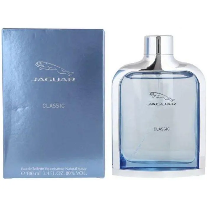 Men's Jaguar Classic Blue Eau de Toilette (EDT) Spray, 3.4 fl oz Bottle Atomizer, Non-Toxic Masculine Spray-On Fragrance, New in Box, Spray-On Men's Fragrance, Atomizer Men's Fragrance
