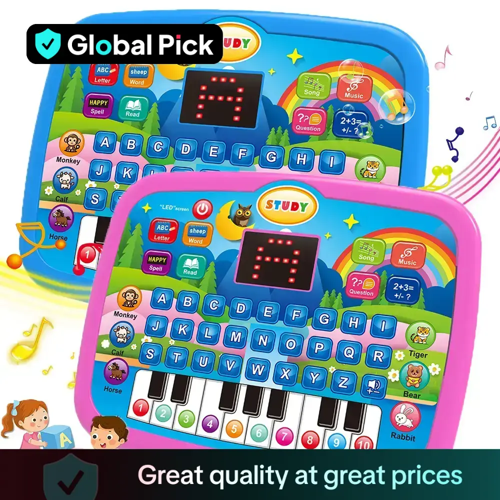 Multifunctional Learning Tablet Toy, 1 Count Letter & Number & Music Function Educational Toy, Early Education & Enlightenment Toy for Kids