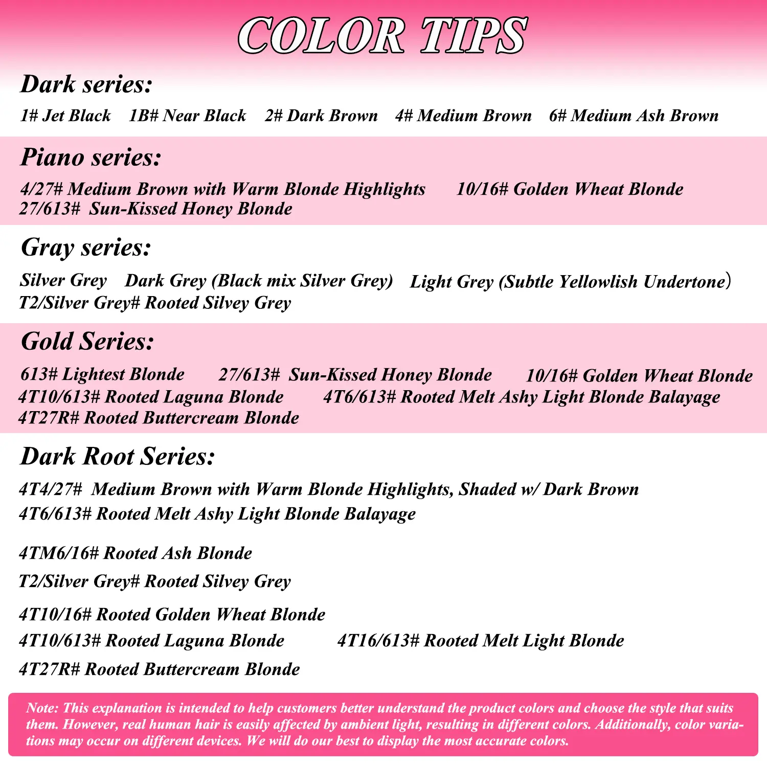 Hair Topper Color & Size Selection Service for Uncertain Buyers - Early Stage Support, Video Guides Included; Contact Customer Service Directly or Via Homepage After-Sales (No Purchase Required for Recommendation)