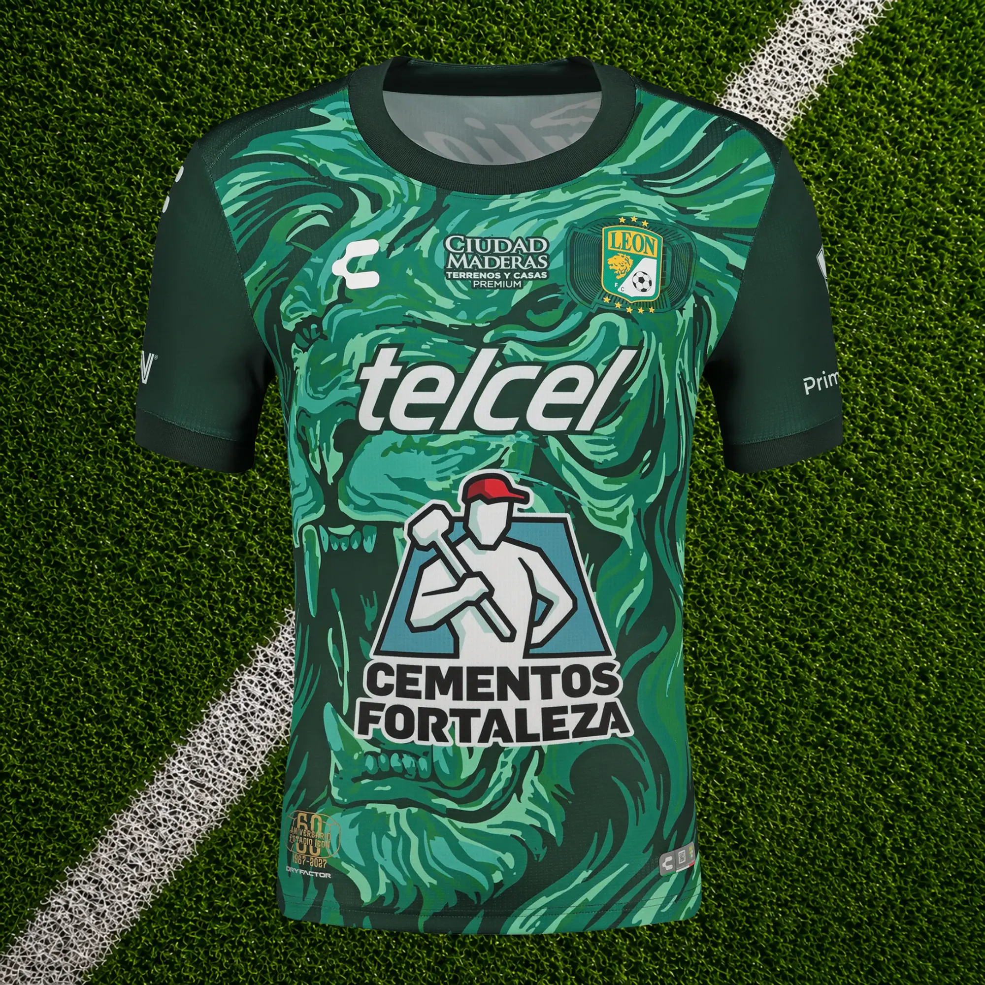 Green Club Leon Home Soccer Shirt 26-27, Breathable Game Day Sports Top, Quick-Dry Short Sleeve Soccer Jersey for Liga MX Fan, Full Size S-5XL