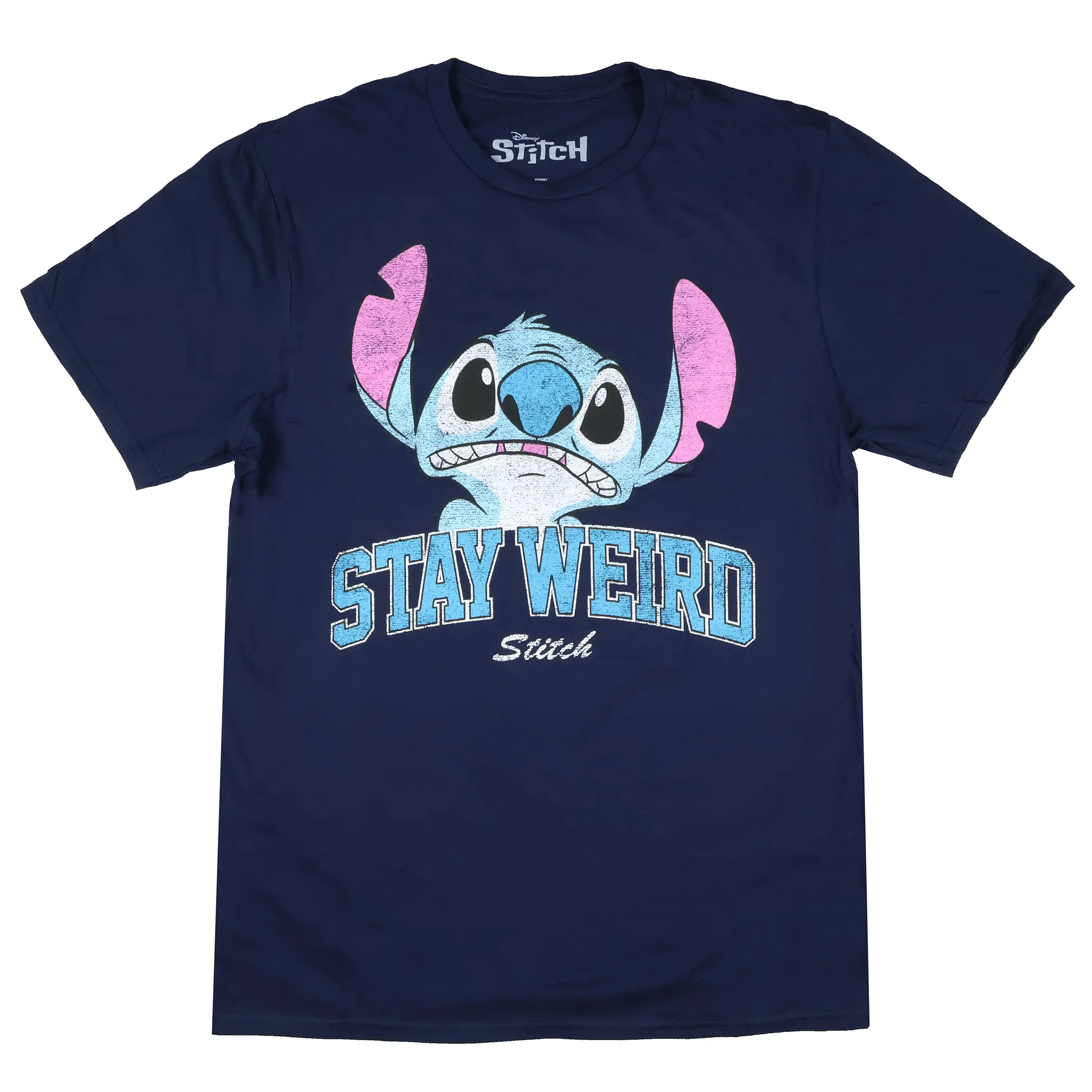 Disney Lilo & Stitch Women's Shirt Stitch Stay Weird Boyfriend Fit T-Shirt, Casual Disney Lilo & Stitch Women's Shirt Stitch Stay Weird Boyfriend Fit T-Shirt, Casual