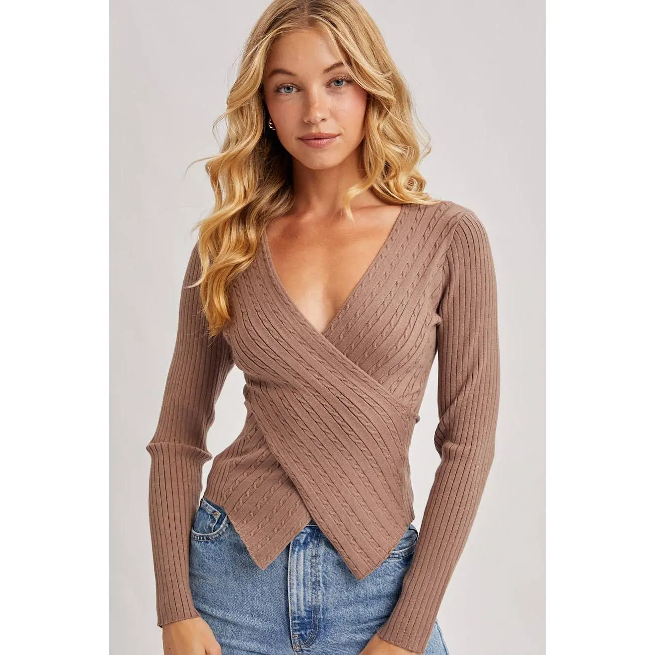 Harris Wrap Knit Sweater Top