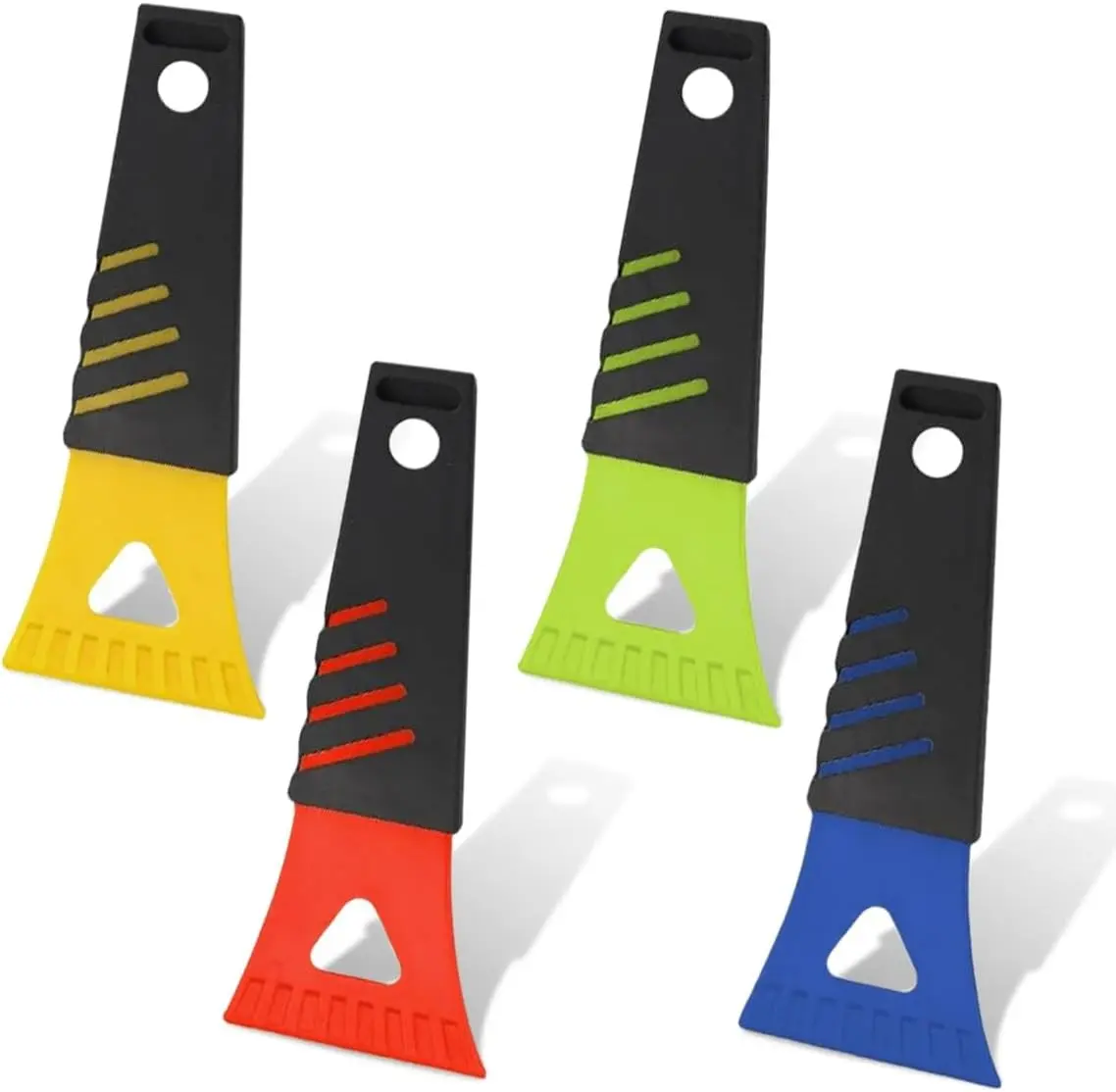 No Scratch Ice Scraper for Car Windshield Plastic Winter Snow Ice Frost Removal Tool Universal Auto Defrost Shovel Accessories for Cars Trucks SUVs 4PCS