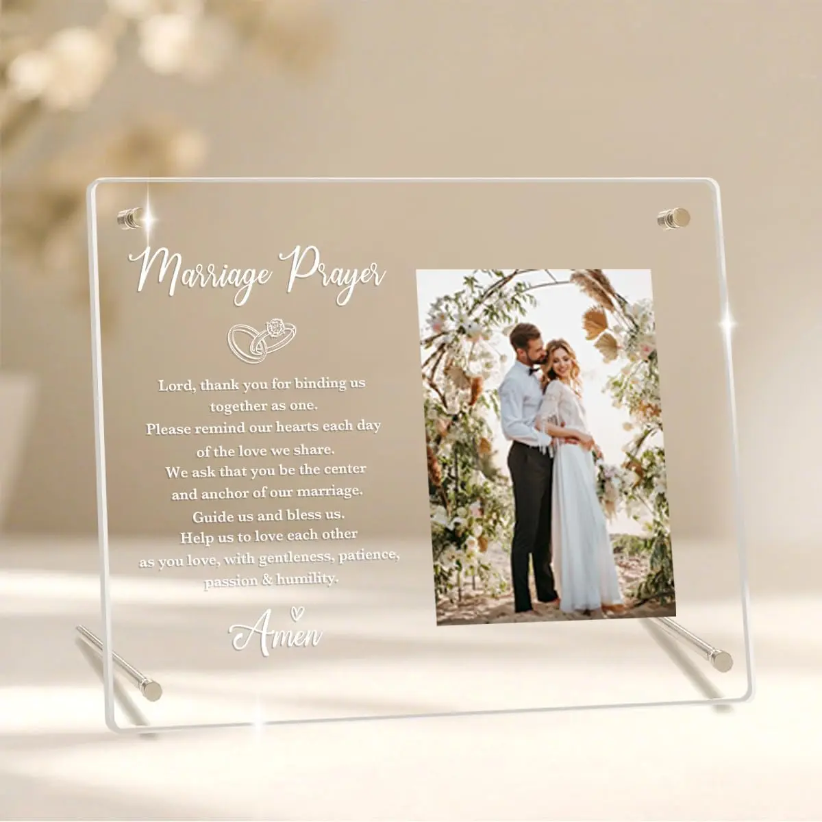 Wedding Frame Gifts, Engagement Gifts for Couples, Anniversary for Couple Gift, Engagement Gift for Women, Bridal Shower Wedding for Newlyweds Personalized Keepsake Engaged Frame Bedroom Decor