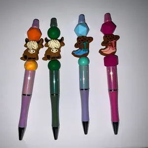 Western Beaded Pen Designs for Writing and Drawing - Colorful Beads Unique Designs for Artists Writers and All Ages